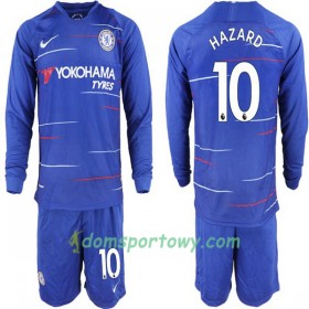 Koszulka Chelsea Hazard 10 Dziecięcy Domowe Koszulki Piłkarskie 2018-2019 Długi Rękaw